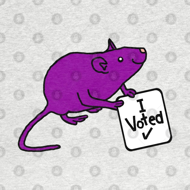 Purple Rat says he Voted by ellenhenryart